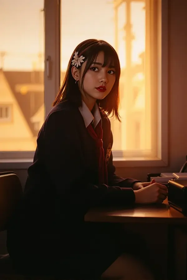 黄昏时的校服